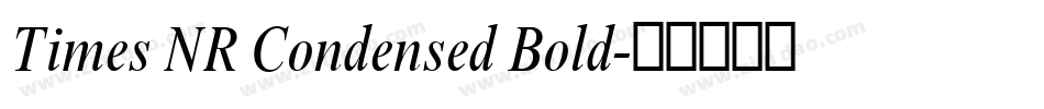 Times NR Condensed Bold字体转换